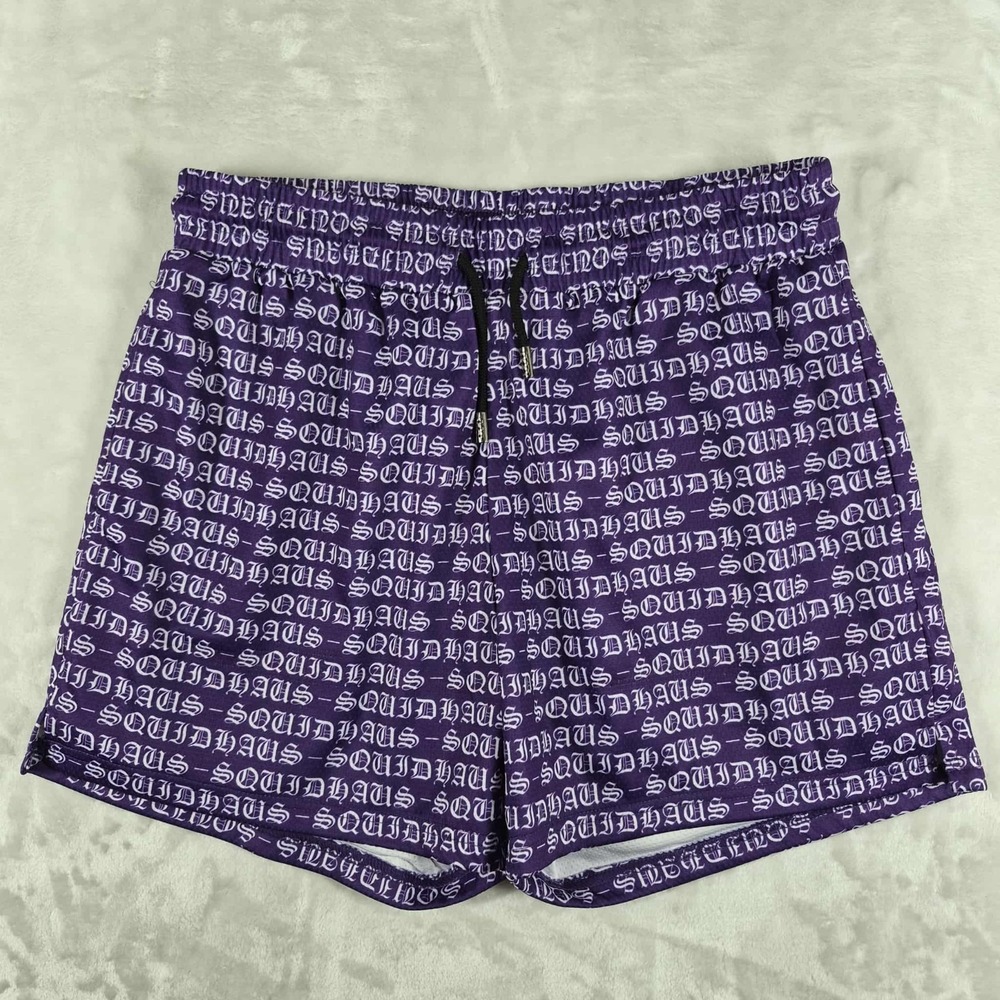 Squidhaus Mesh Shorts Men's XL Purple  4" Inseam Gym‎ Training Running Active